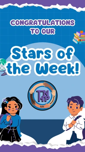 Yellow and Blue Illustrative Student of the Week Mobile Video